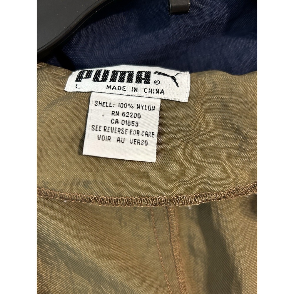 Vintage men's puma windbreaker jacket. Burgundy blue green. Zip‎ up. Large. - Picture 3 of 10